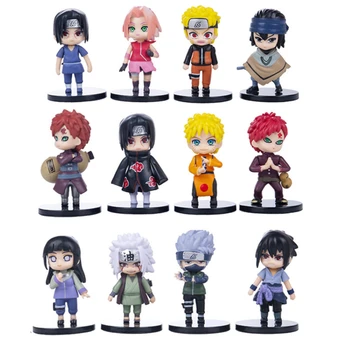 4-12Pcs/Set 6CM Naruto Figuras de Anime Modelo de Hinata, Sasuke, Kakashi, Gaara Jiraiya Sakura Q a Versão de PVC Boneca Bonito Dom Crianças Massa Comprar