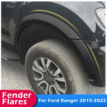 Arco da roda Fender Chamas pára-lamas Para Ford Ranger Wildtrak T7 T8 PX MK2 2015-2022 Cabine Dupla 4X4 Acessórios do Carro Preto Fosco
