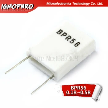 10pcs BPR56 5W 0.1 0.15 0.22 0.25 0.33 0.5 ohms Não-indutivo de Cerâmica, Cimento Resistor 0.15 0.1 R R 0.22 R 0.25 R 0.33 0.5 R R
