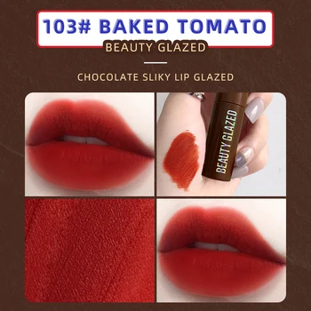 O Velvet Matte Lipstick 12 Cores Impermeável De Longa Duração Não É Fácil Não-Fade Chocolate Batom Brilhante Batom Dos Lábios Sexy Maquiagem