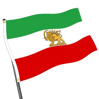 Idade Do Irã Bandeira Histórica Persa Bandeiras Com O Leão Do Sol Iraniano Patriótica Bandeira Bandeira Costurada Listras Pesado Na Decoração Exterior