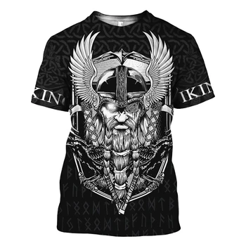 Viking símbolo - odin Tatuagem 3D Impresso homens t-shirt Harajuku Fashion camisa de manga Curta de verão streetwear Unisex tshirt tops WS45