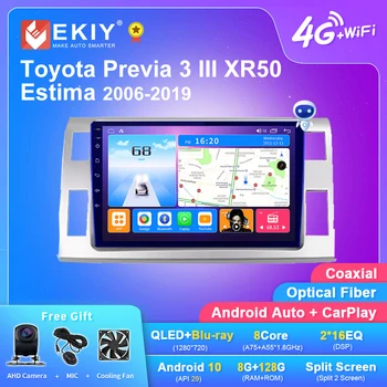 EKIY T7 Para Toyota Previa 3 III XR50 Estima 2006-2019 Android Autoradio QLED DSP 1280*720 Estéreo Leitor de Multimídia GPS Navi DVD