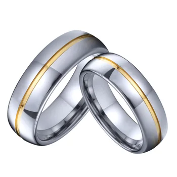 Amante da Aliança de carboneto de tungstênio anel homens aliança de casamento par de anéis para as mulheres, presente de aniversário de 6 mm anel de dedo do sexo masculino