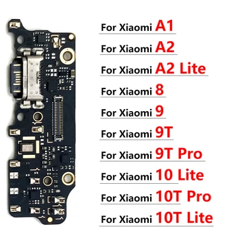 Novo Carregador USB de Carregamento de Porta Para o Xiaomi Mi 8 9 9T 10 10T Lite Pro A1 A2 Lite Mi 12 Dock Conector de Microfone da Placa do cabo do Cabo flexível