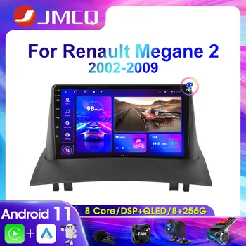 JMCQ 2Din Android 4G 11 auto-Rádio Estéreo Multimídia Vídeo Player Para Renault Megane 2 2002-2009 de Navegação GPS Chefe da Unidade de Carplay