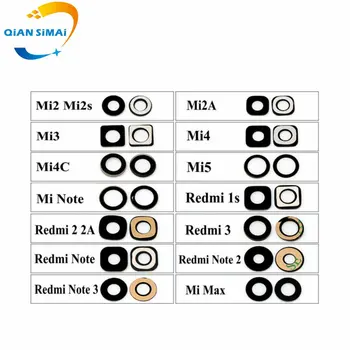 Nova Câmera Traseira de Vidro para o Xiaomi Mi2 2s M2A Mi3 Mi4 Mi4C Mi4s Mi5 Mi5s Mi5X Max Observação Redmi 1s 2 2a 3 3 Nota 2 3 4 4X