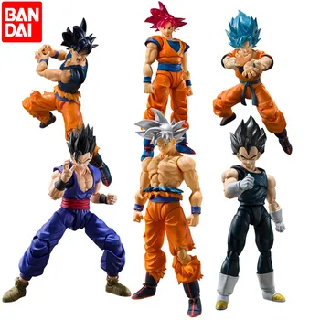 16cm SHF Dragon Ball Super Figuras de Anime Goku Ultra Instinto Figura de Ação Gohan e Vegeta Estatueta de PVC Modelo de Recolha de Brinquedos