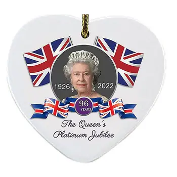 A rainha Elizabeth Memorial Pendurar Ornamentos de Sua Majestade, Em 2022, a Rainha Elizabeth II, em Londres Ornamentos Impresso reino UNIDO Inglaterra da Rainha