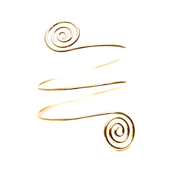 Boêmio Étnica Espiral No Braço O Bracelete De Ouro, Cor De Prata Pulseiras Mulheres Geométricas Ocos Punho Pulseiras & Pulseira