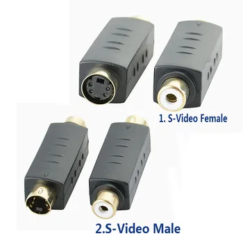 De alta Qualidade da Marca Nova RCA Fêmea Composto para S-Video s-vídeo Adaptador Macho /Fêmea Adaptador Conversor Conector