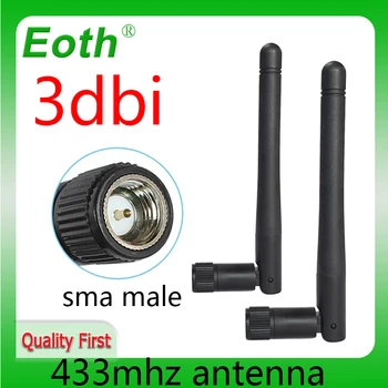 EOTH 1 2 5 8pcs 433mhz antena de 3dbi sma macho lora antene pbx iot módulo lorawan receptor de sinal de antena de alto ganho