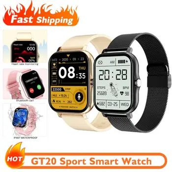 Novo GT20 Esporte Smart Watch Homens de Chamada Bluetooth Fitness Smartwatch Pedômetro Monitor de frequência Cardíaca Relógio IP67 Impermeável Para Android