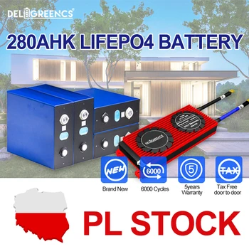 2022 Novo Polónia 6000 Ciclos de 280K Lifepo4 Bateria Recarregável Com Smart BMS 250A Bluetooth Prismáticos Células Solares de Armazenamento