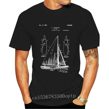 2019 Moda Homens T-Shirt Veleiro Projeto De Design De Camisa De Vela Oceânica Barco