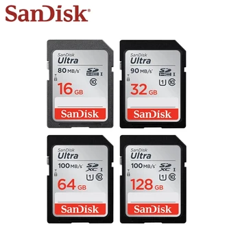 SanDisk Ultra Cartão SD Max 100MB/S de 32GB e 128GB 64GB SDHC SDXC Class10 Cartão de Memória Para Câmera Apoio Oficial de Verificação