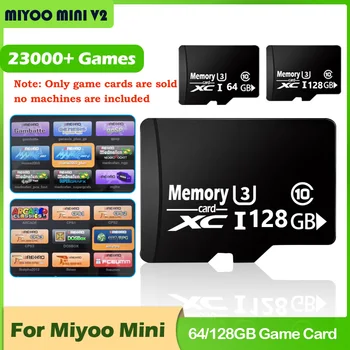 MIYOO MINI V2 Consola de jogos Portátil, Cartão de Jogo de 64G Built-In 12000+ Jogos Clássicos 128G Built-In 23000+ Jogos Clássicos Plug And Play