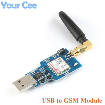 USB para Módulo GSM Quad-band GSM GPRS SIM800 SIM800C Módulo para conexão sem Fio Bluetooth compatíveis com o envio de Mensagens SMS Com Antena
