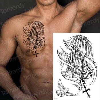 tatuagem temporária feita para homens esboços de desenhos de tatuagem homens ombro tatuagens no peito preto grande tatoo esboço corpo à prova d'água arte
