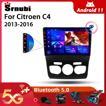 Srnubi Android 11.0 Rádio do Carro para Citroen C4 2013-2016 Multimídia Vídeo Player 2Din 4G WIFI GPS de Navegação Carplay de DVD Unidade de Cabeça