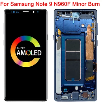 Tom de rosa N960F Display Para Samsung Galaxy Nota 9 Quadro LCD Super Amoled Note9 SM-N960U N960F/DS N960U Tela LCD Touch screen